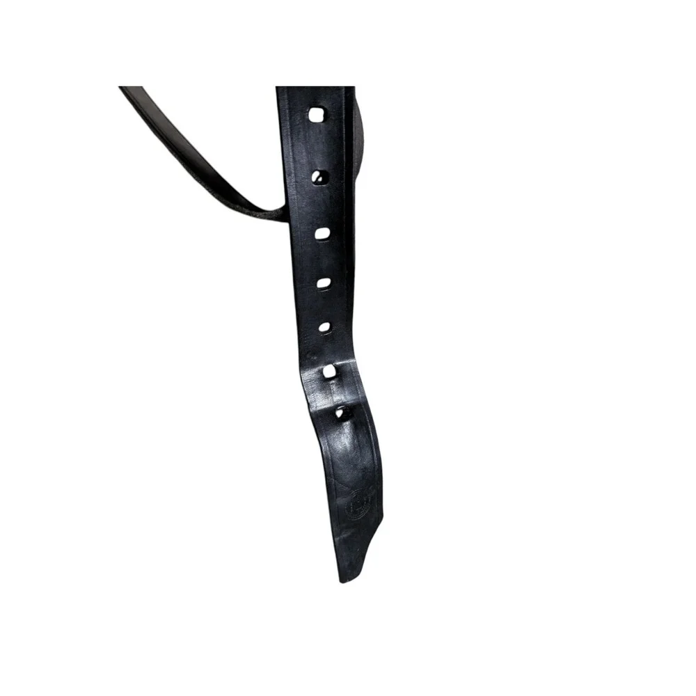 Dango Belt‎ Black Leather EDC Belt Metal Buckle Made in USA Adjustable 27-33